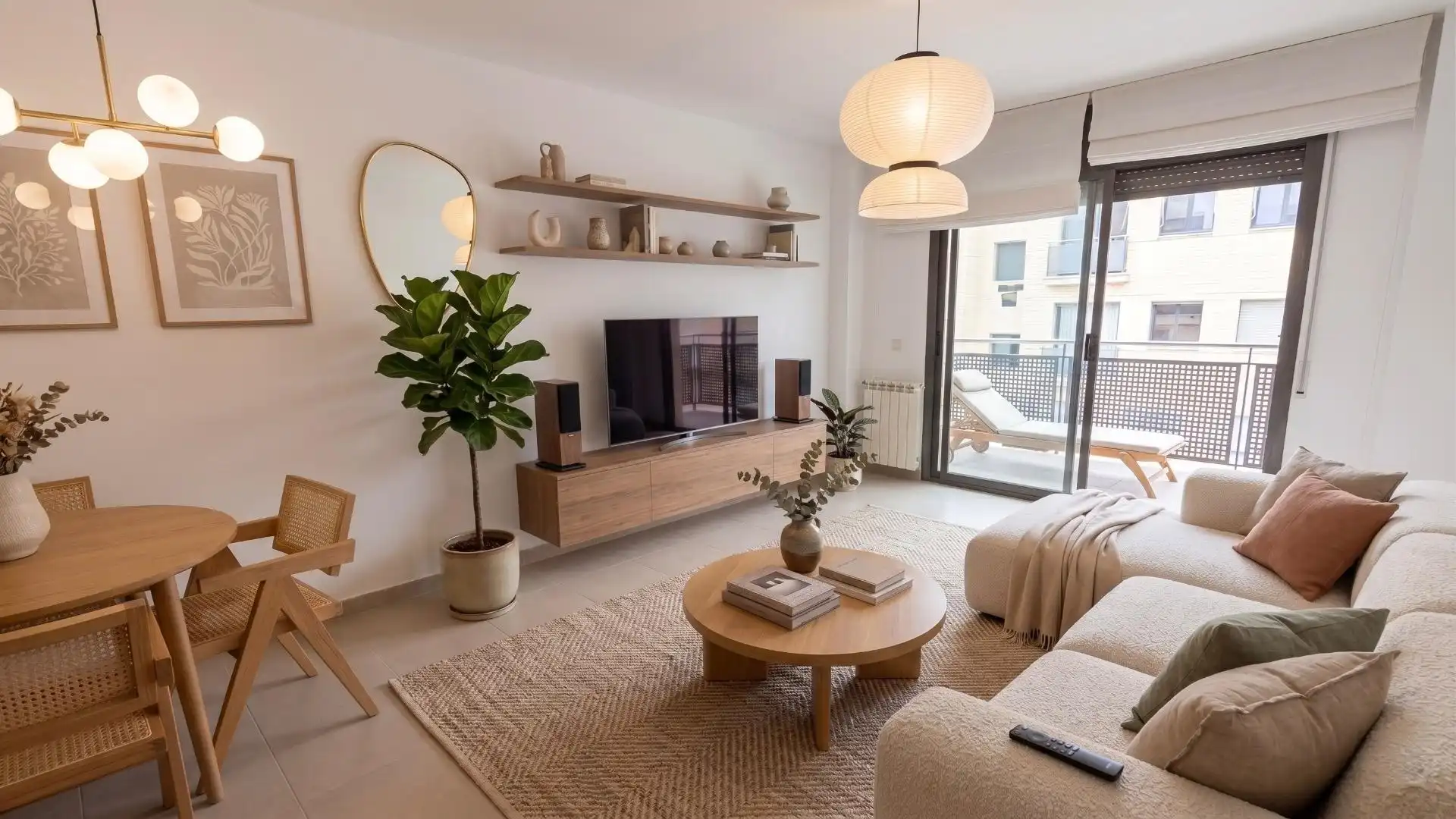 Living room of Flat for sale in Calella  with Heating, Private garden and Terrace