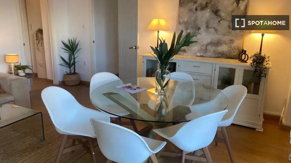 Dining room of Flat for rent in Sueca  with Air Conditioner, Heating and Furnished