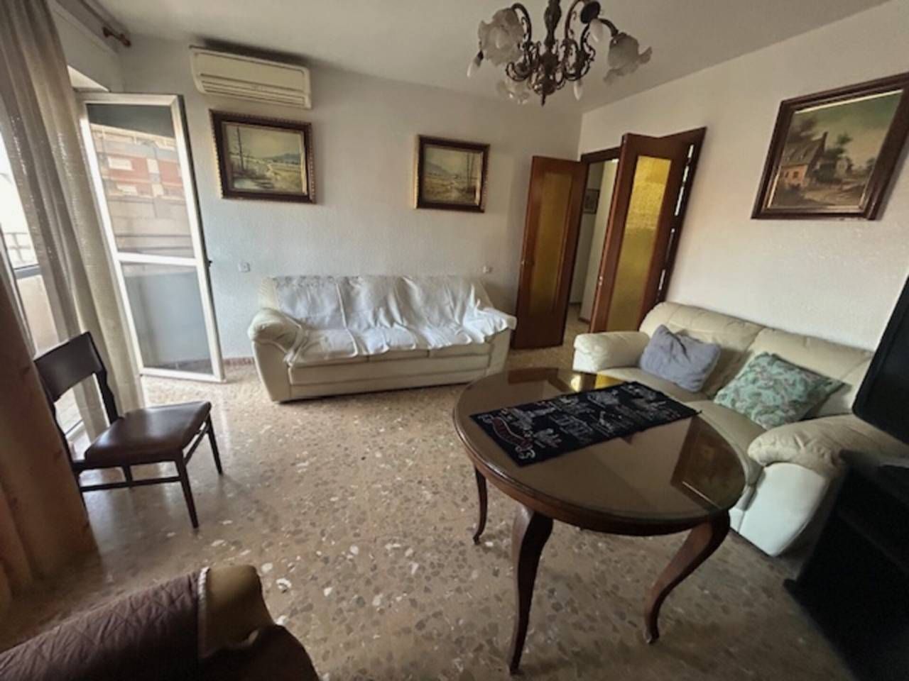 Living room of Flat for sale in Roquetas de Mar  with Terrace and Furnished