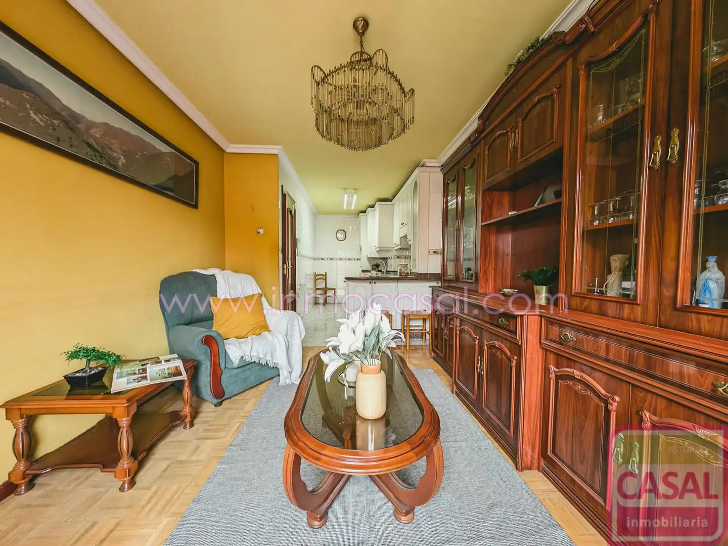 Sala de estar de Piso en venta en Mieres (Asturias) con Calefacción