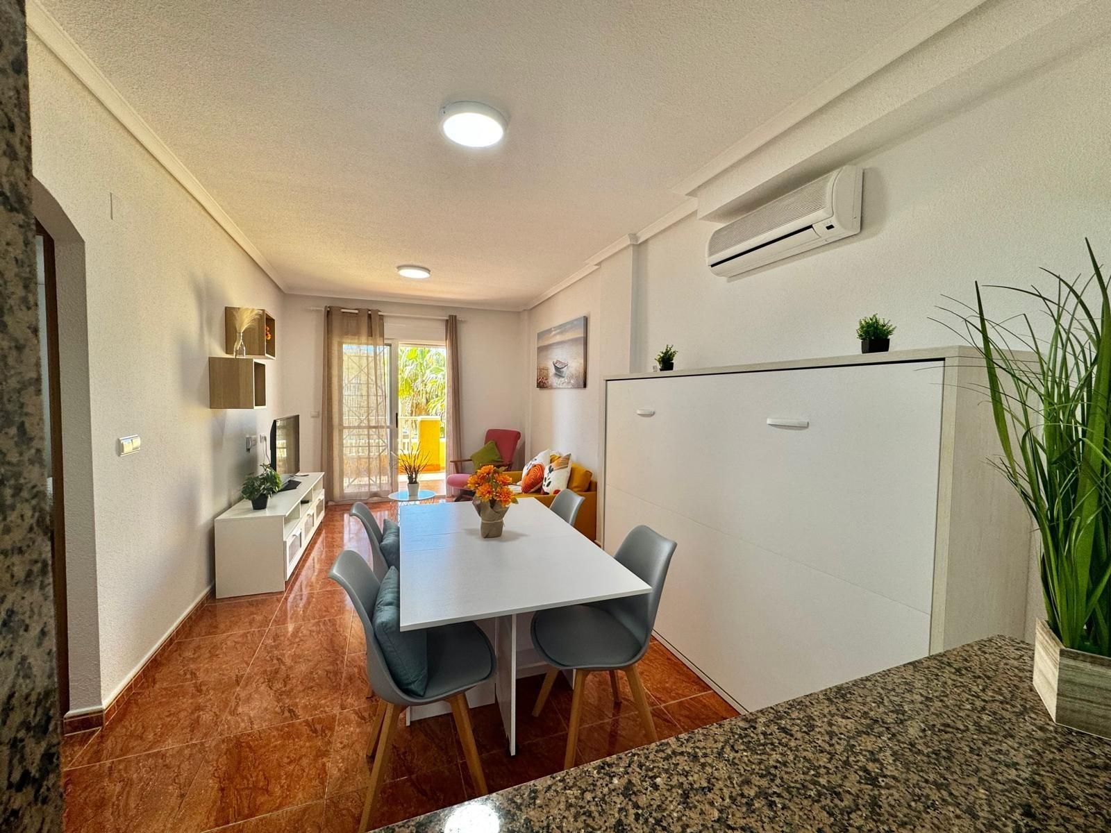 Dining room of Apartment to rent in Cartagena  with Air Conditioner, Private garden and Terrace
