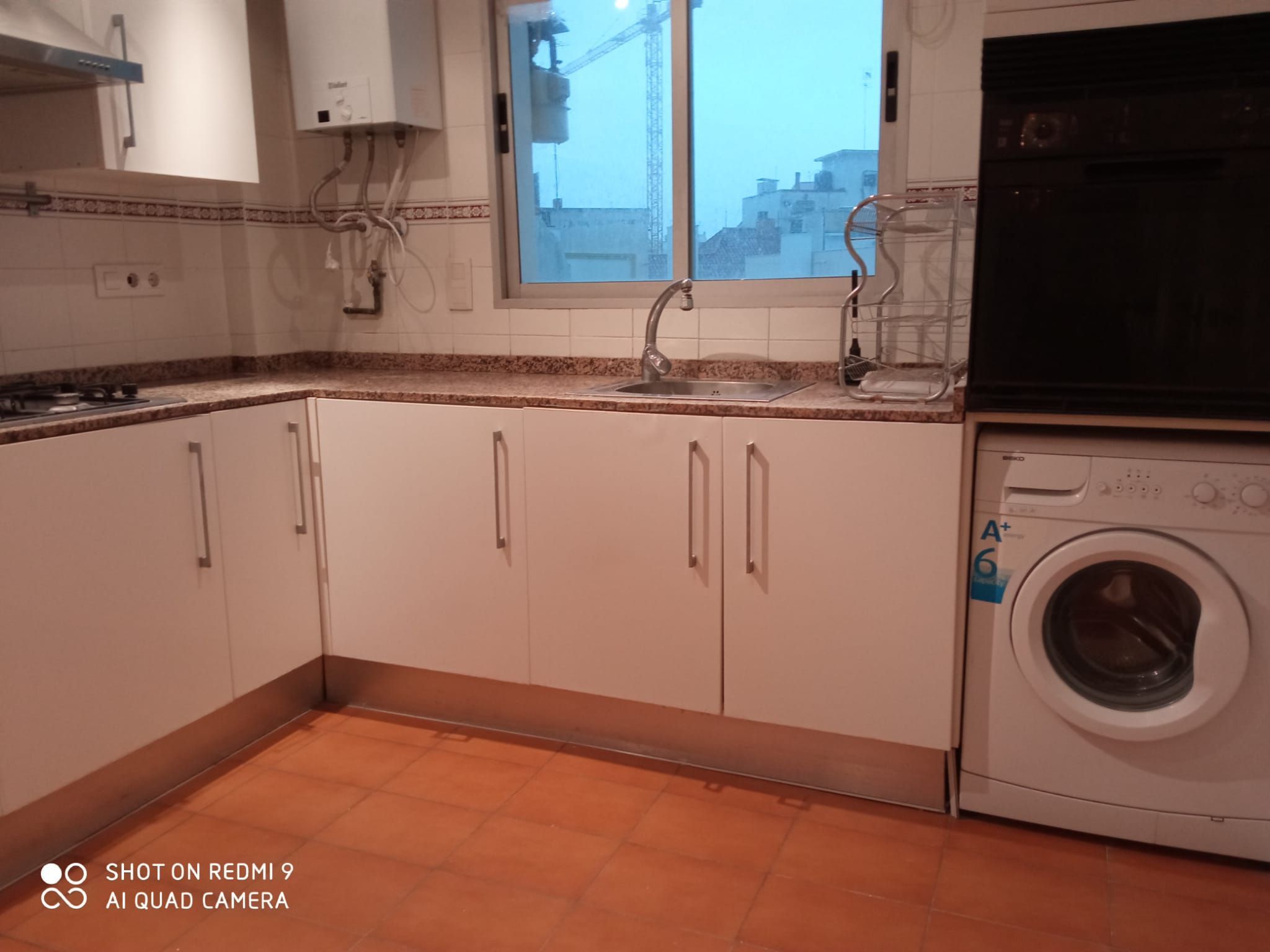 Kitchen of Flat to rent in  Valencia Capital  with Air Conditioner, Heating and Furnished