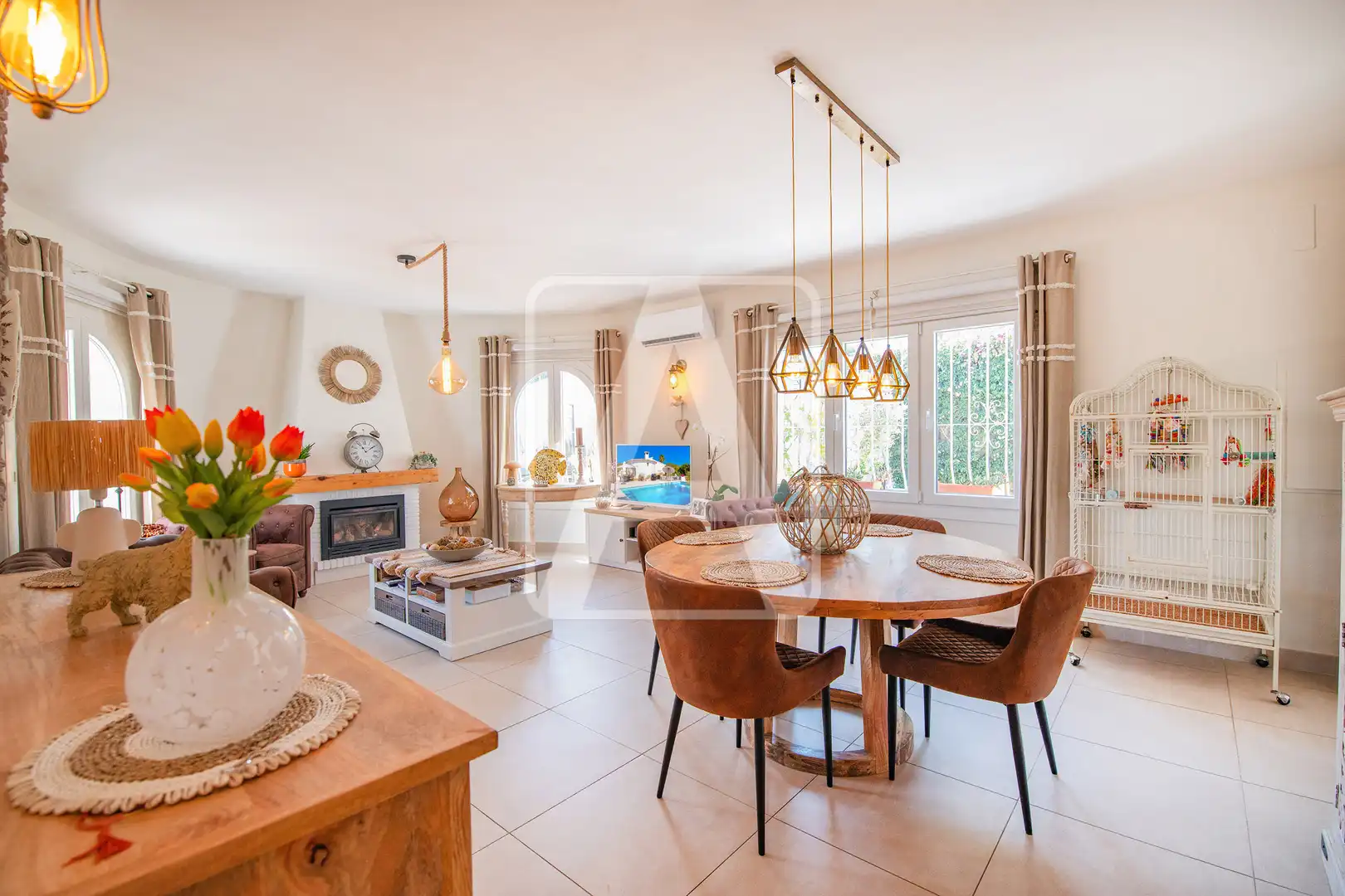 Dining room of Houses for sale in Benissa  with Air Conditioner, Heating and Private garden