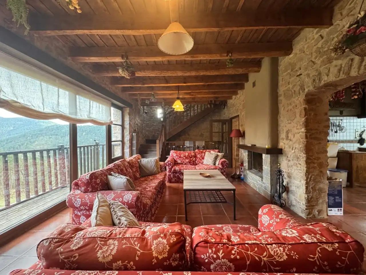 Living room of Country homes for sale in Ripoll  with Private garden, Parquet flooring and Terrace