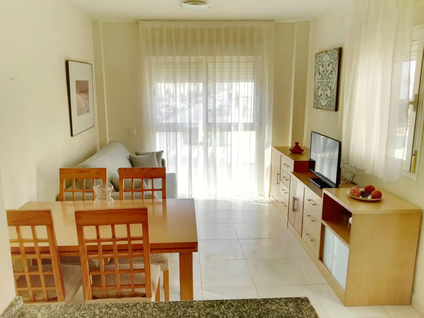 Sala d'estar de Àtic de lloguer en Vera amb Aire condicionat, Calefacció i Terrassa