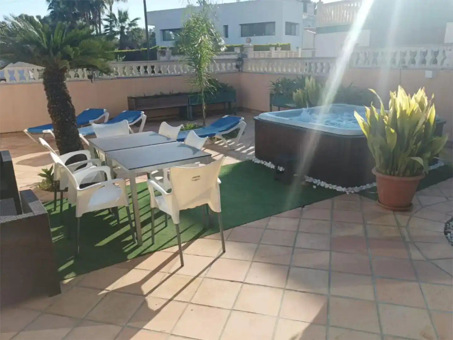Terrassa de Casa o xalet de lloguer en Dénia amb Aire condicionat, Jardí privat i Piscina