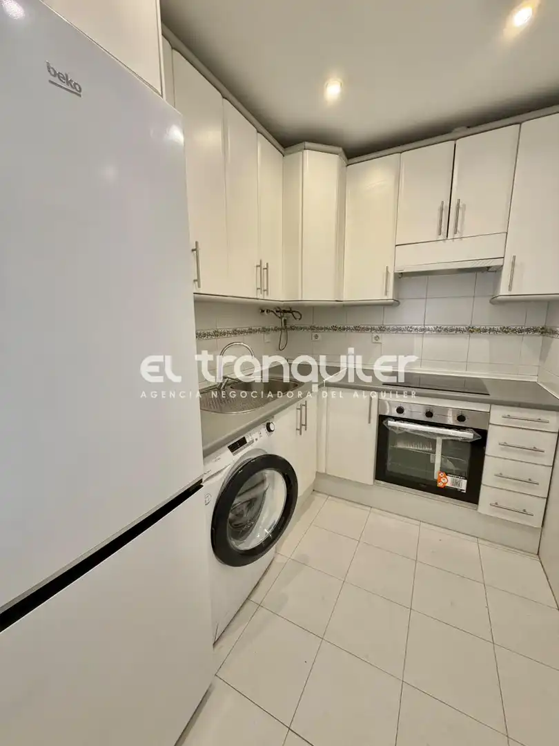 Kitchen of Flat for rent in Madrid  with Air Conditioner and Washing machine