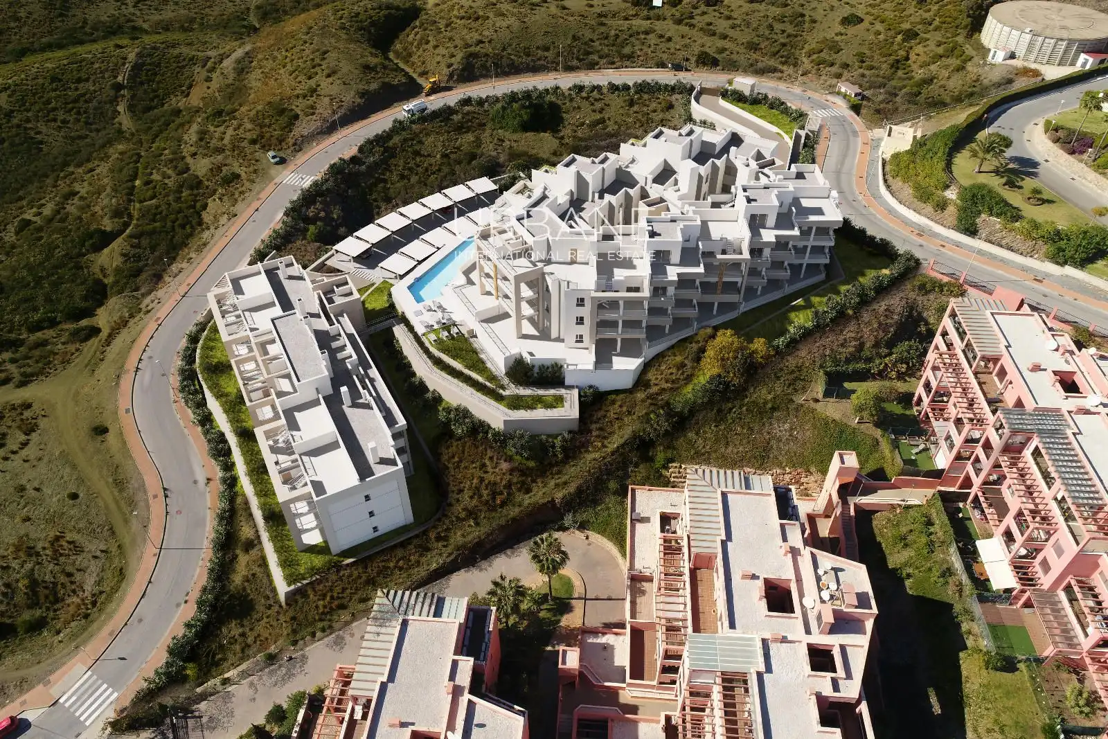 Vista exterior de Pis en venda en Mijas amb Aire condicionat, Terrassa i Piscina