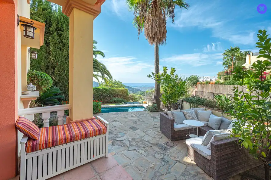 Terraza de Casa o chalet en venta en Istán con Aire acondicionado, Jardín privado y Piscina