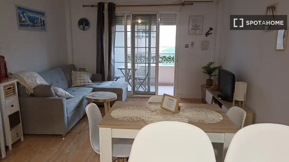 Sala d'estar de Pis de lloguer en Valencia amb Aire condicionat, Calefacció i Moblat