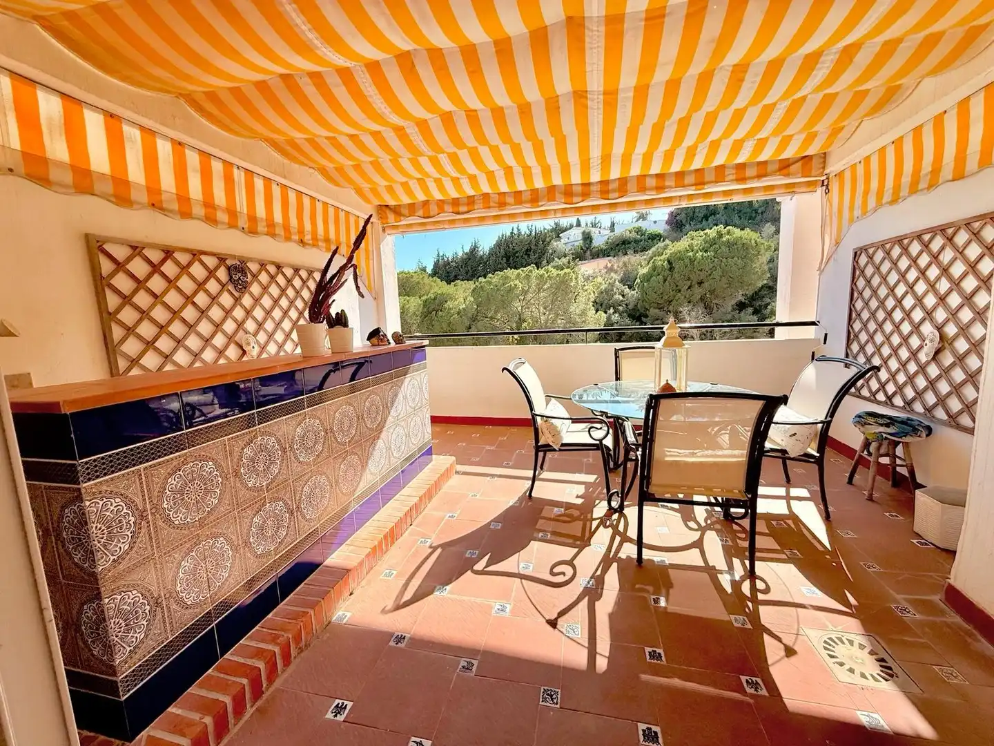 Terraza de Casa adosada en venta en Mijas con Aire acondicionado, Jardín privado y Terraza