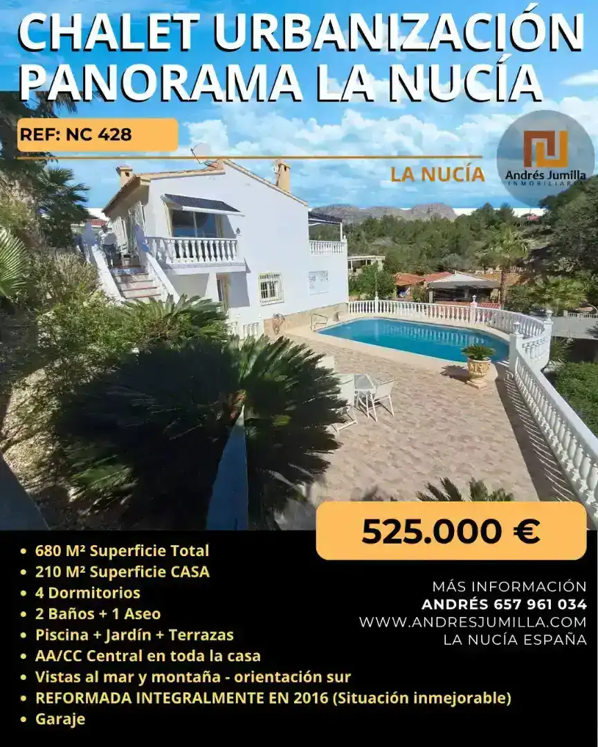 Swimming pool of Houses for sale in La Nucia  with Air Conditioner, Private garden and Swimming Pool