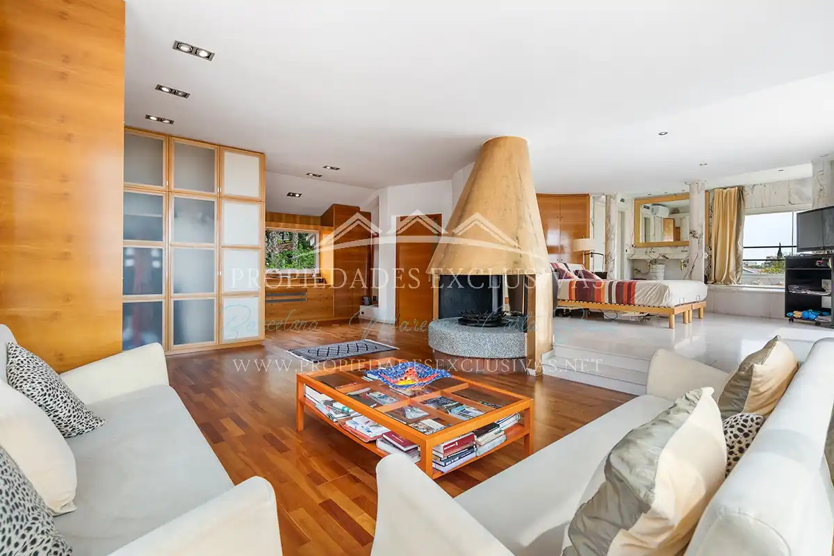 Wohnzimmer von Haus oder Chalet zum Verkauf in Alella mit Klimaanlage, Heizung und Privatgarten