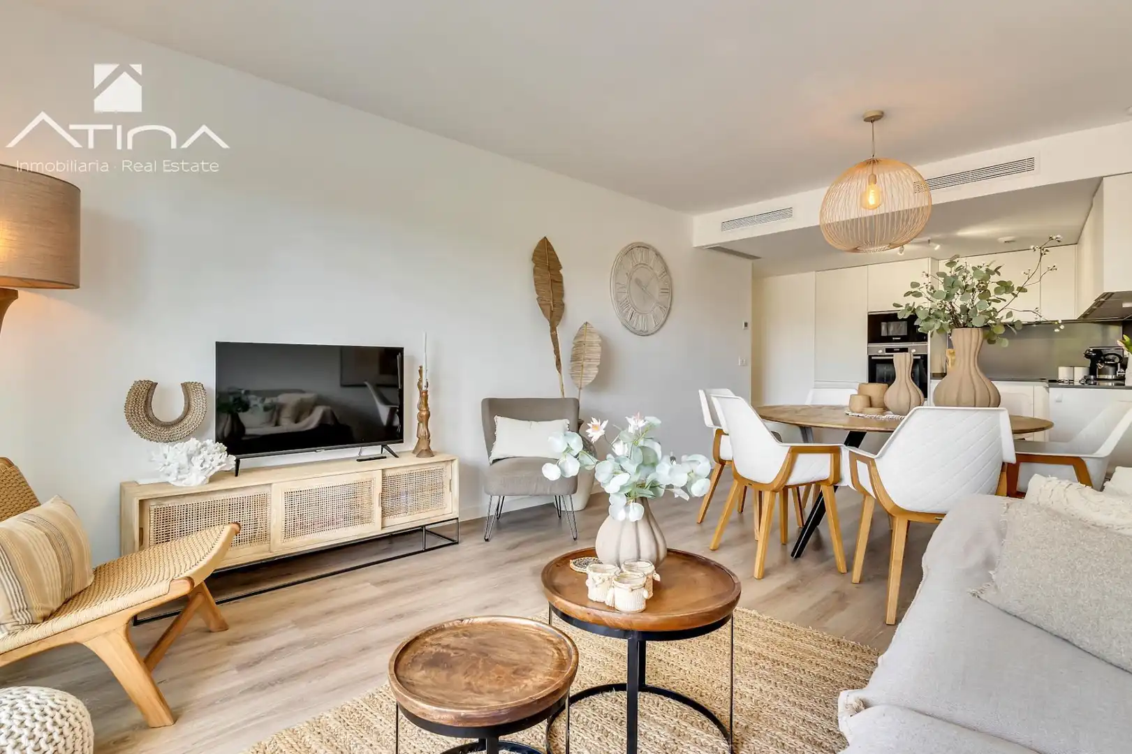 Sala d'estar de Apartament en venda en Jávea / Xàbia amb Aire condicionat, Jardí privat i Terrassa