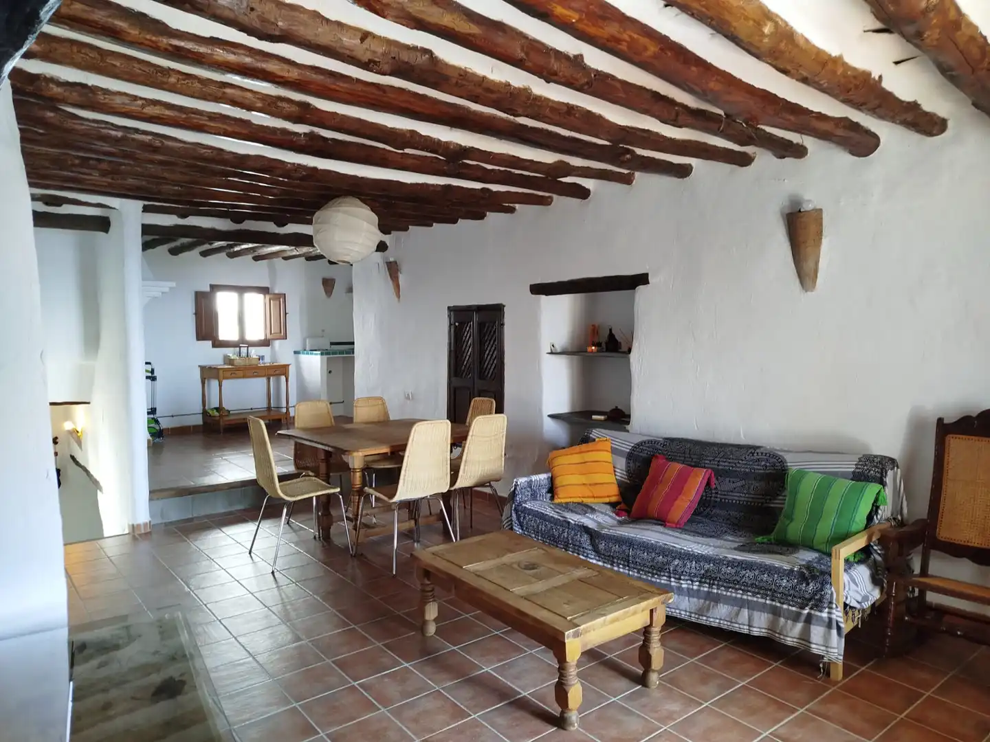 Sala d'estar de Finca rústica en venda en Bérchules amb Calefacció, Terrassa i Moblat