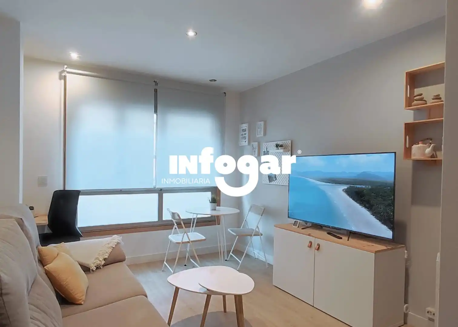 Sala de estar de Piso de alquiler en A Guarda   con Calefacción, Parquet y Trastero
