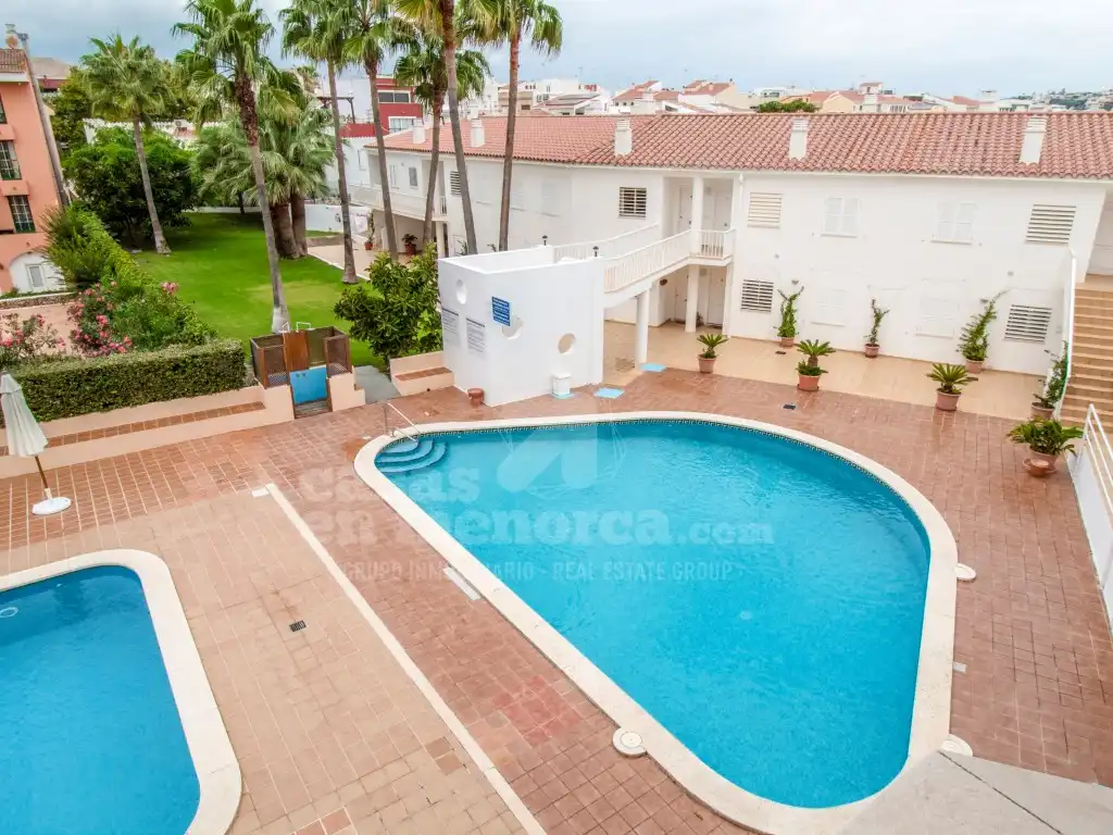 Swimming pool of Apartments for sale in Es Castell  with Air Conditioner, Terrace and Swimming Pool