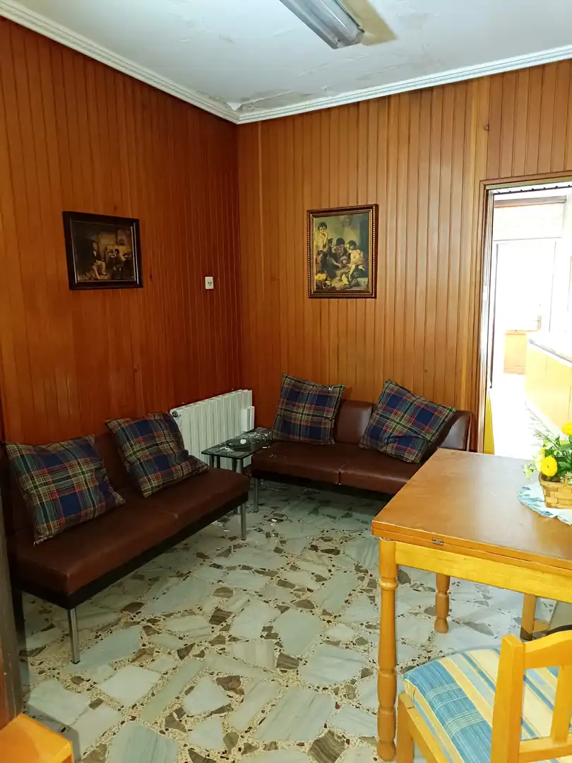 Living room of Flat for sale in Barruelo de Santullán  with Parquet flooring, Terrace and Furnished