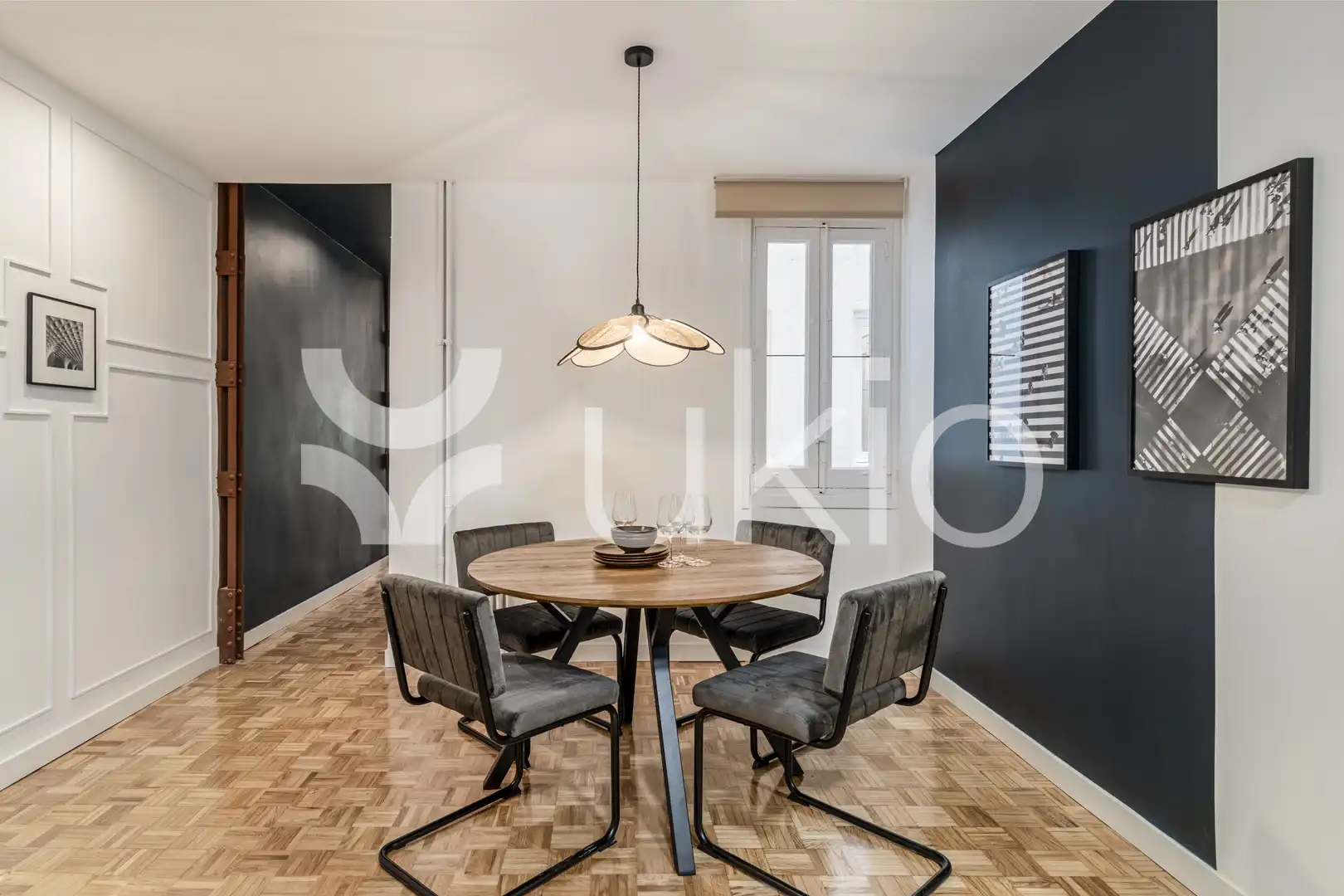 Comedor de Apartamento de alquiler en Madrid con Aire acondicionado, Calefacción y Amueblado