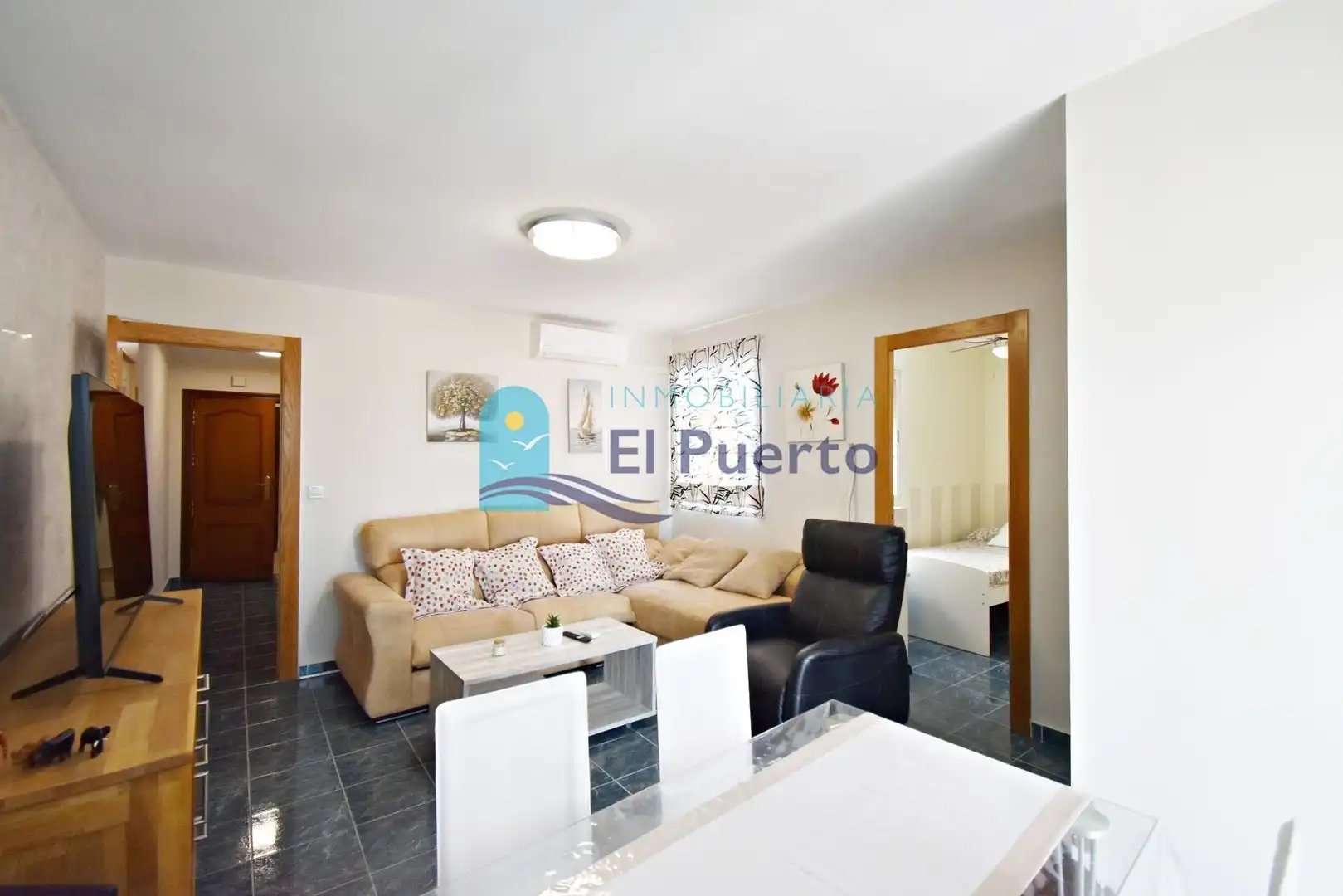 Sala d'estar de Apartament en venda en Mazarrón amb Aire condicionat, Calefacció i Terrassa