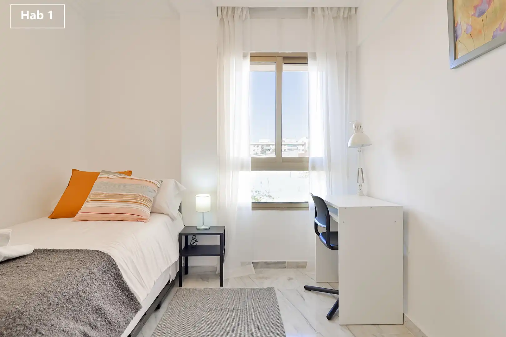 Habitación de Piso de alquiler en Málaga con Aire acondicionado, Amueblado y Internet
