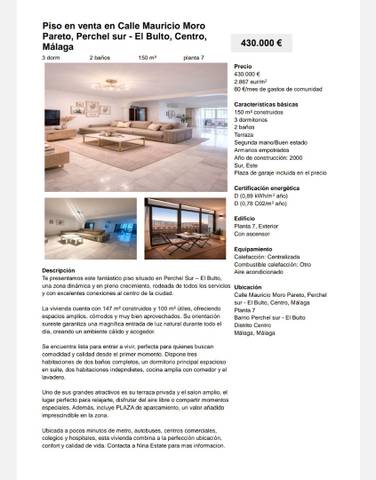 Piso en Venta en Calle Mauricio Moro Pareto en La Unión - Cruz de Humilladero - Los Tilos