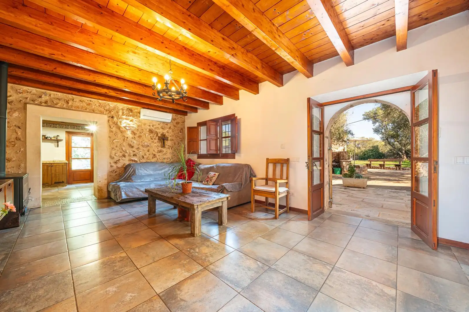 Sala de estar de Casa adosada en venta en Campos con Aire acondicionado, Calefacción y Jardín privado
