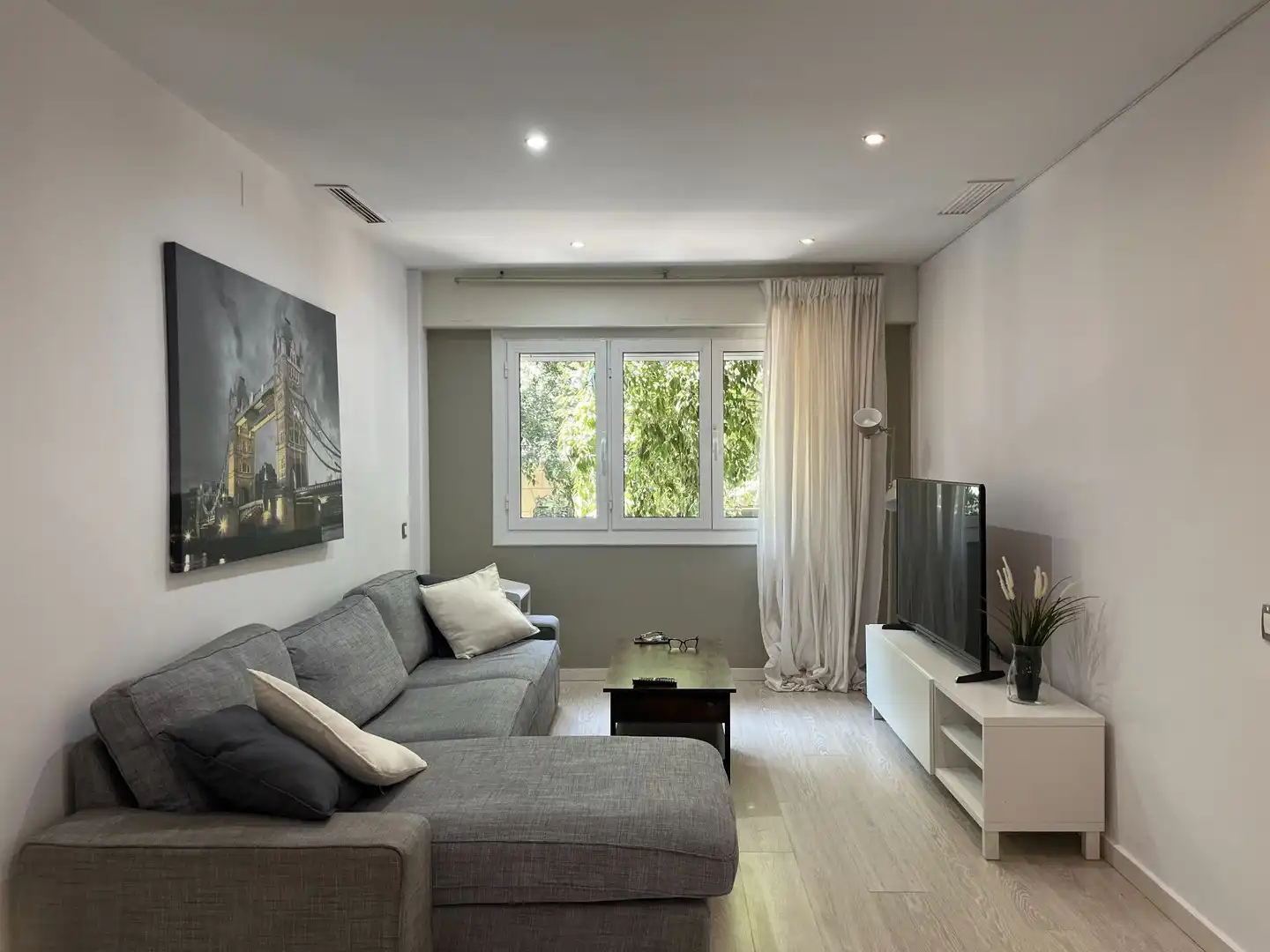 Living room of Flat for sale in Barcelona  with Air Conditioner, Heating and Furnished