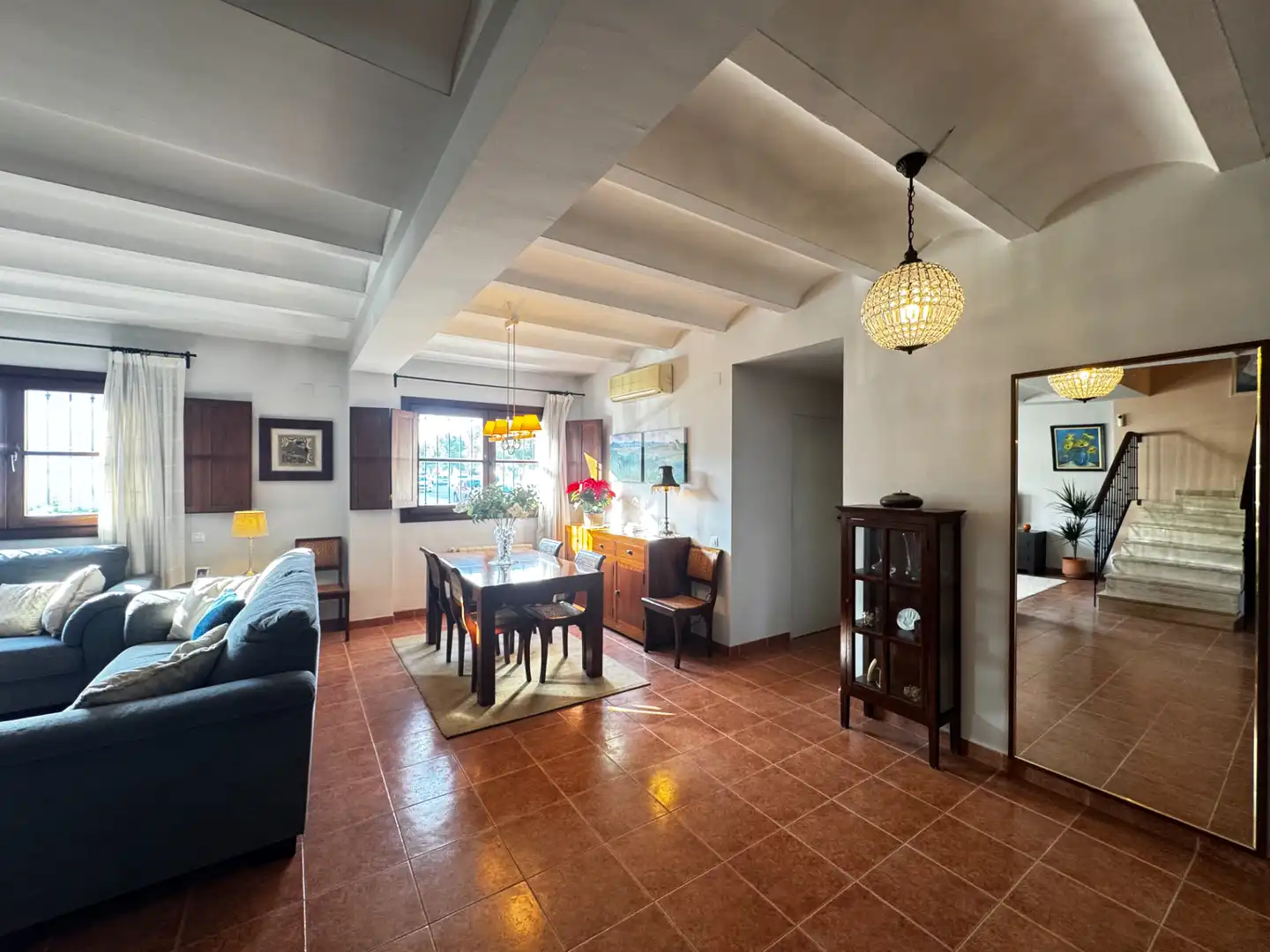 Wohnzimmer von Einfamilien-Reihenhaus zum Verkauf in Canet d'En Berenguer mit Klimaanlage, Heizung und Terrasse