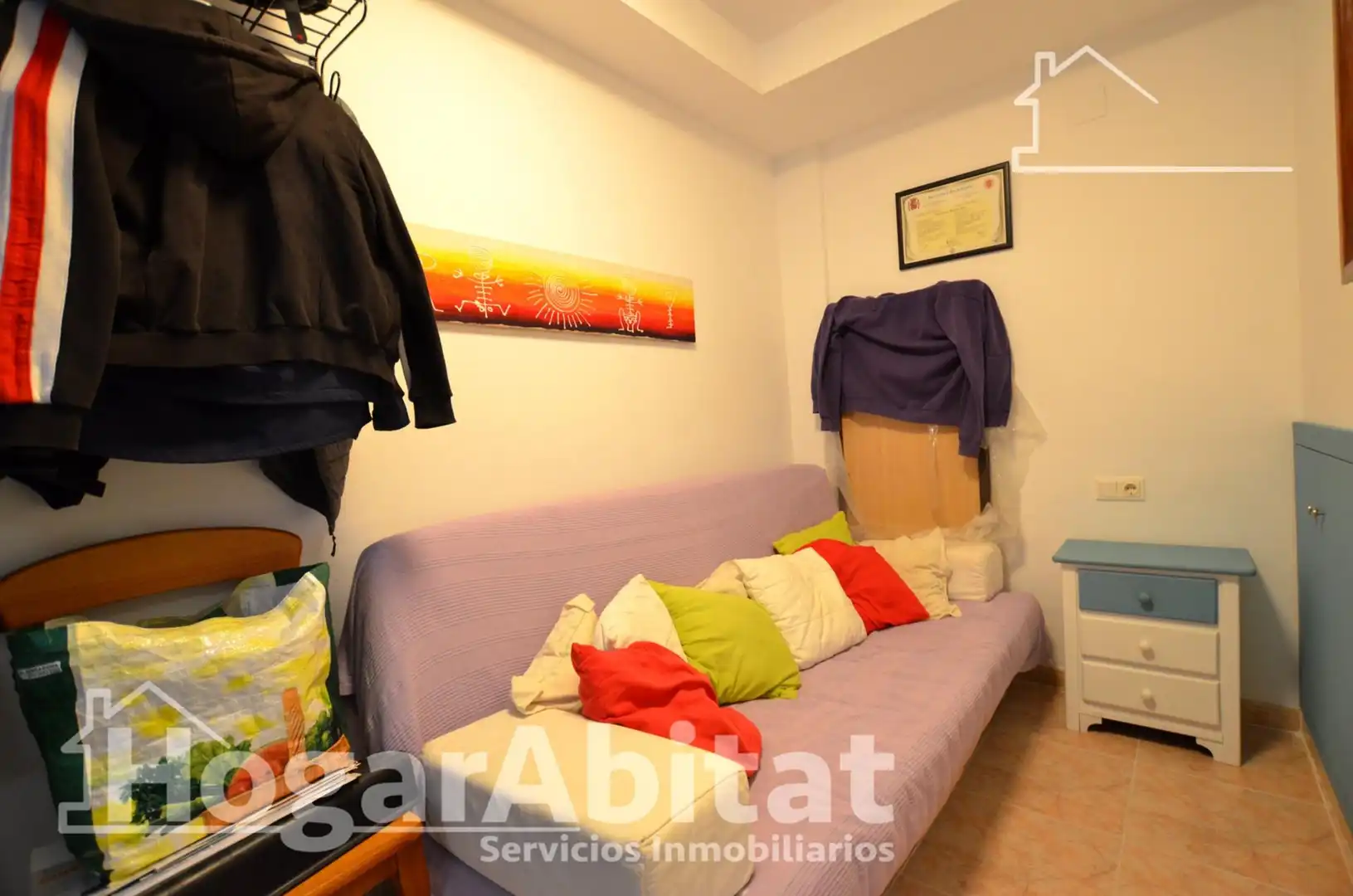 Schlafzimmer von Einfamilien-Reihenhaus zum Verkauf in Cullera mit Privatgarten, Terrasse und Abstellraum