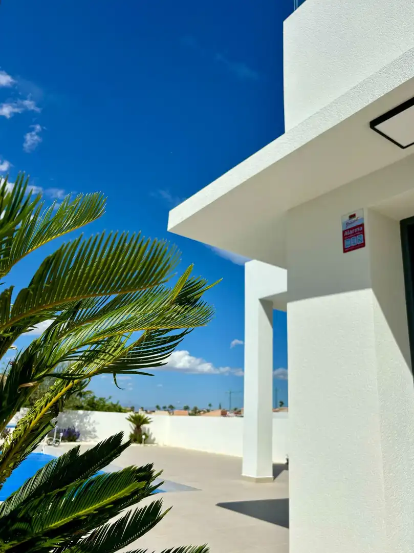 Vista exterior de Casa o xalet en venda en Rojales amb Jardí privat i Piscina