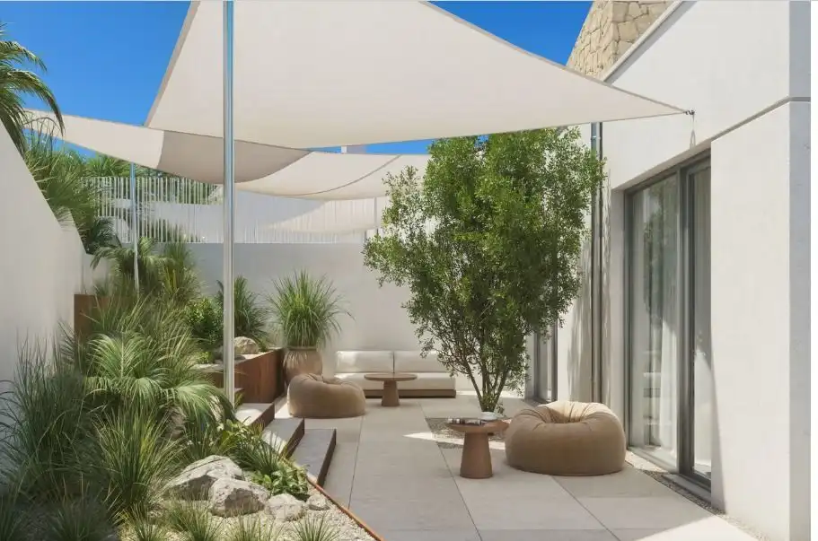 Terraza de Casa o chalet en venta en La Nucia con Aire acondicionado, Jardín privado y Piscina
