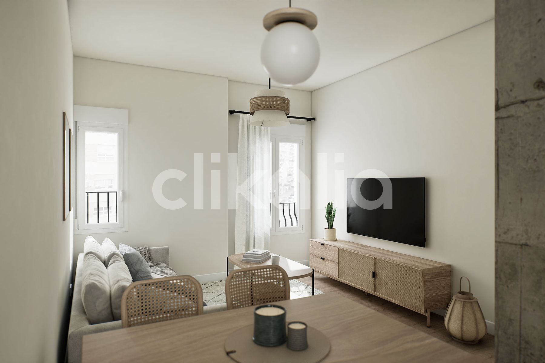 Living room of Flat for sale in Málaga Capital  with Air Conditioner