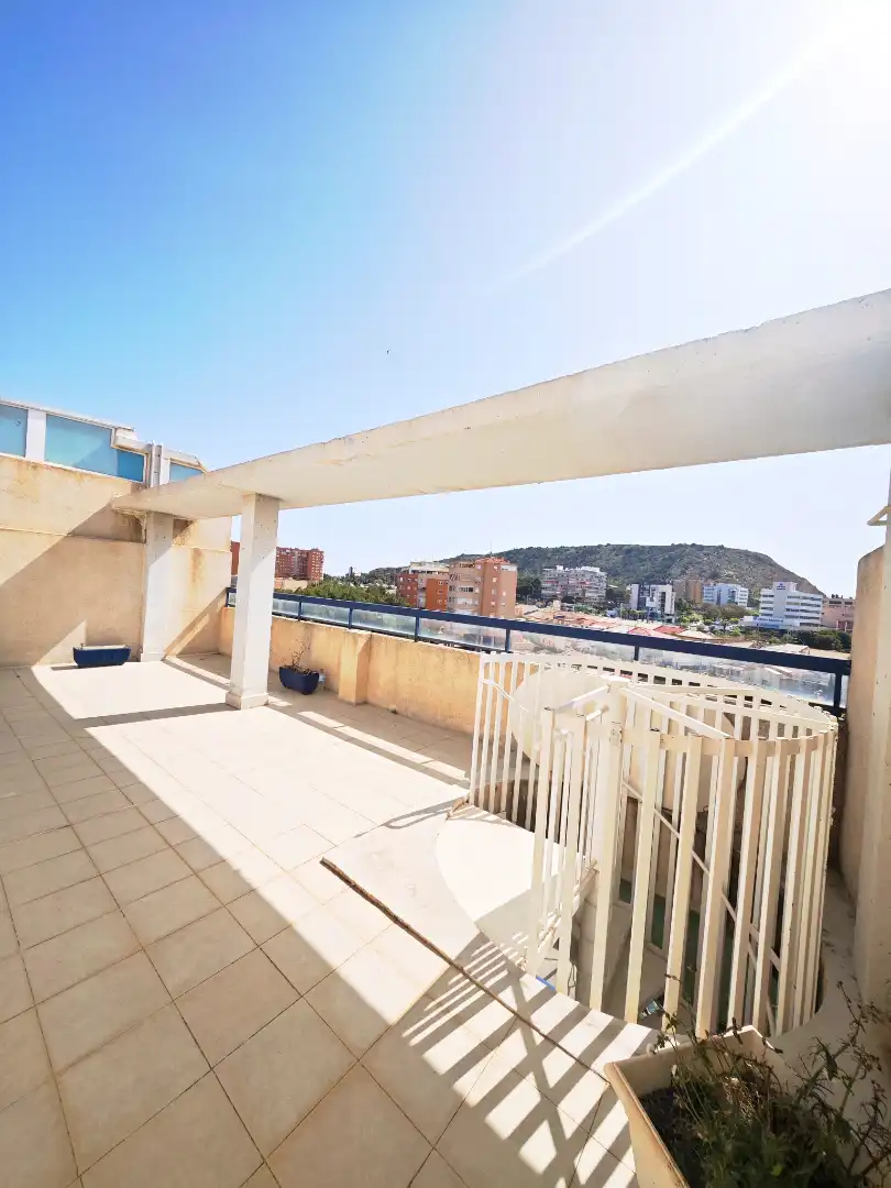 Terraza de Ático en venta en Alicante / Alacant con Aire acondicionado, Jardín privado y Parquet