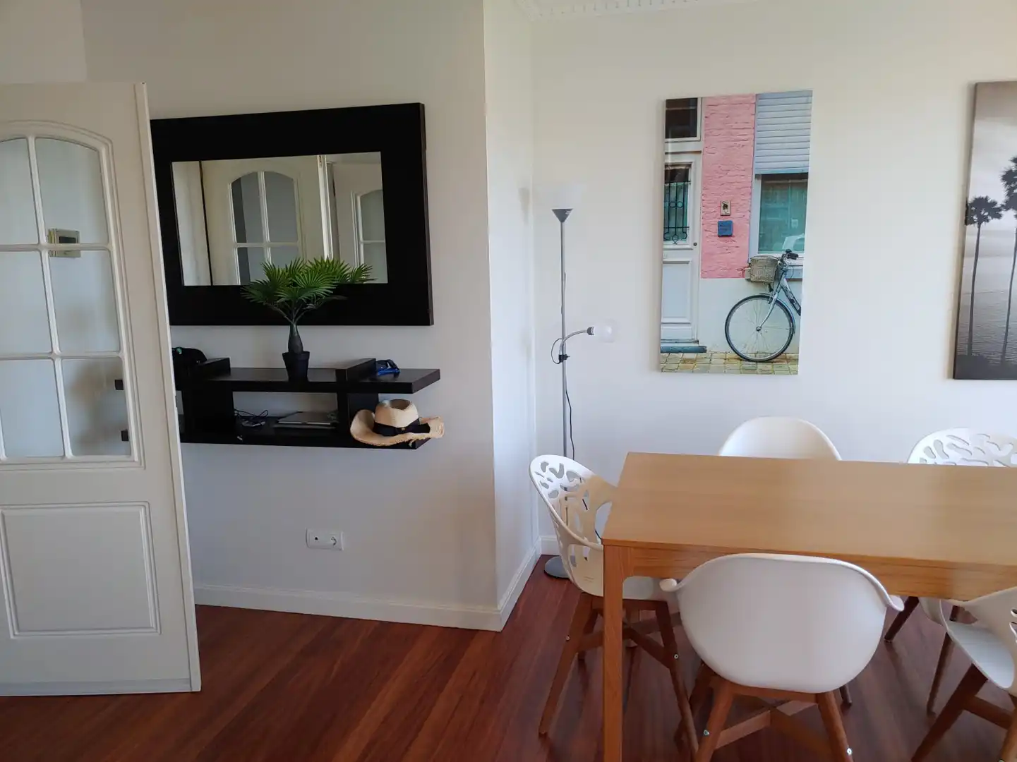 Dining room of Flat for rent in Santander  with Heating, Parquet flooring and Furnished