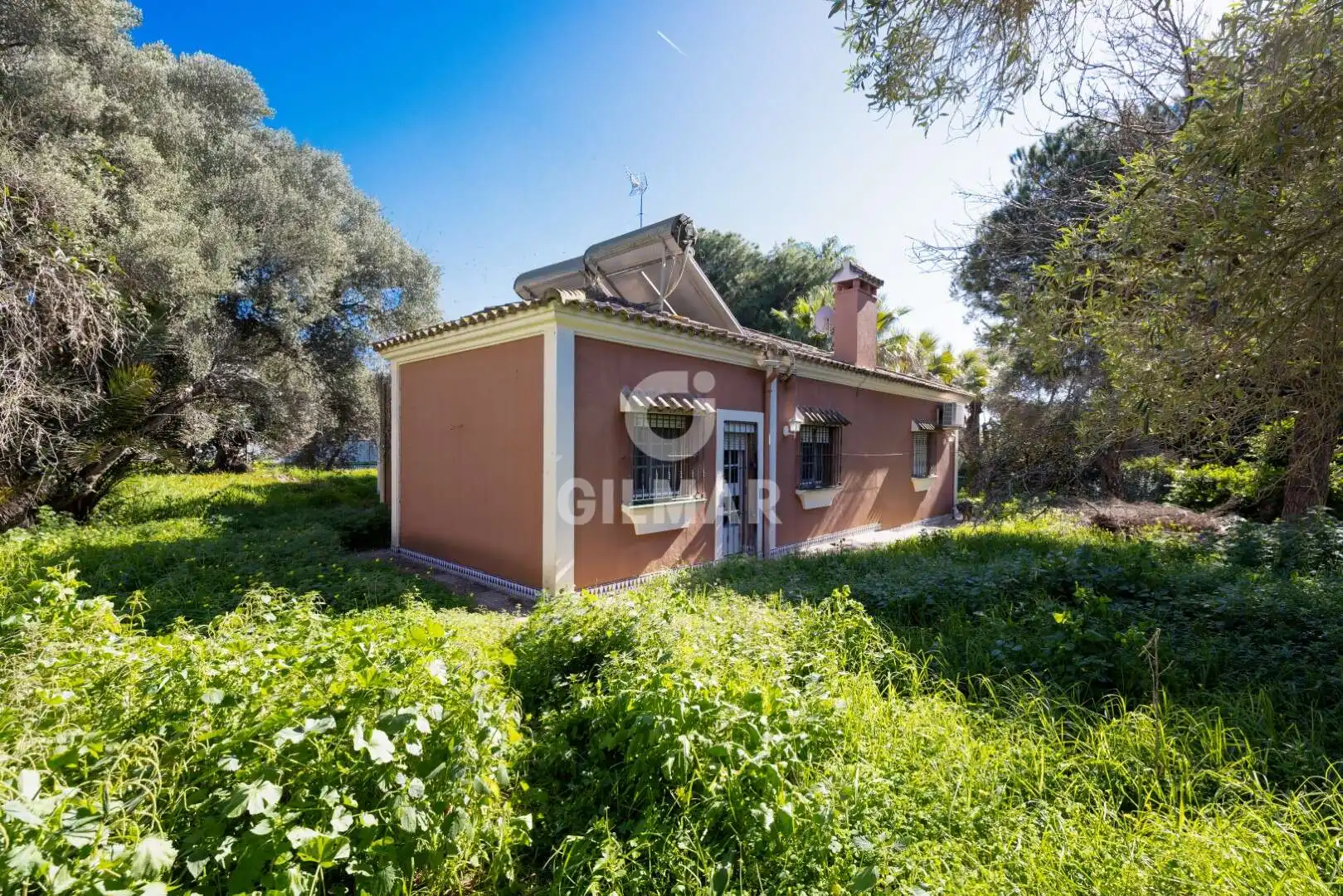 Vista exterior de Casa o xalet en venda en Chiclana de la Frontera amb Calefacció, Jardí privat i Piscina