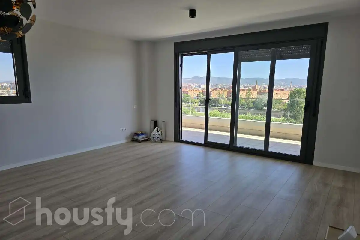 Wohnzimmer von Wohnung zur Miete in Sant Adrià de Besòs mit Klimaanlage und Balkon