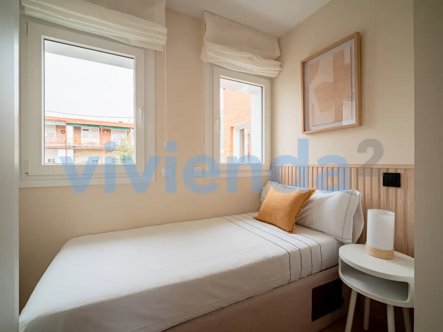 Schlafzimmer von Wohnung zur Miete in Madrid mit Klimaanlage, Heizung und Terrasse