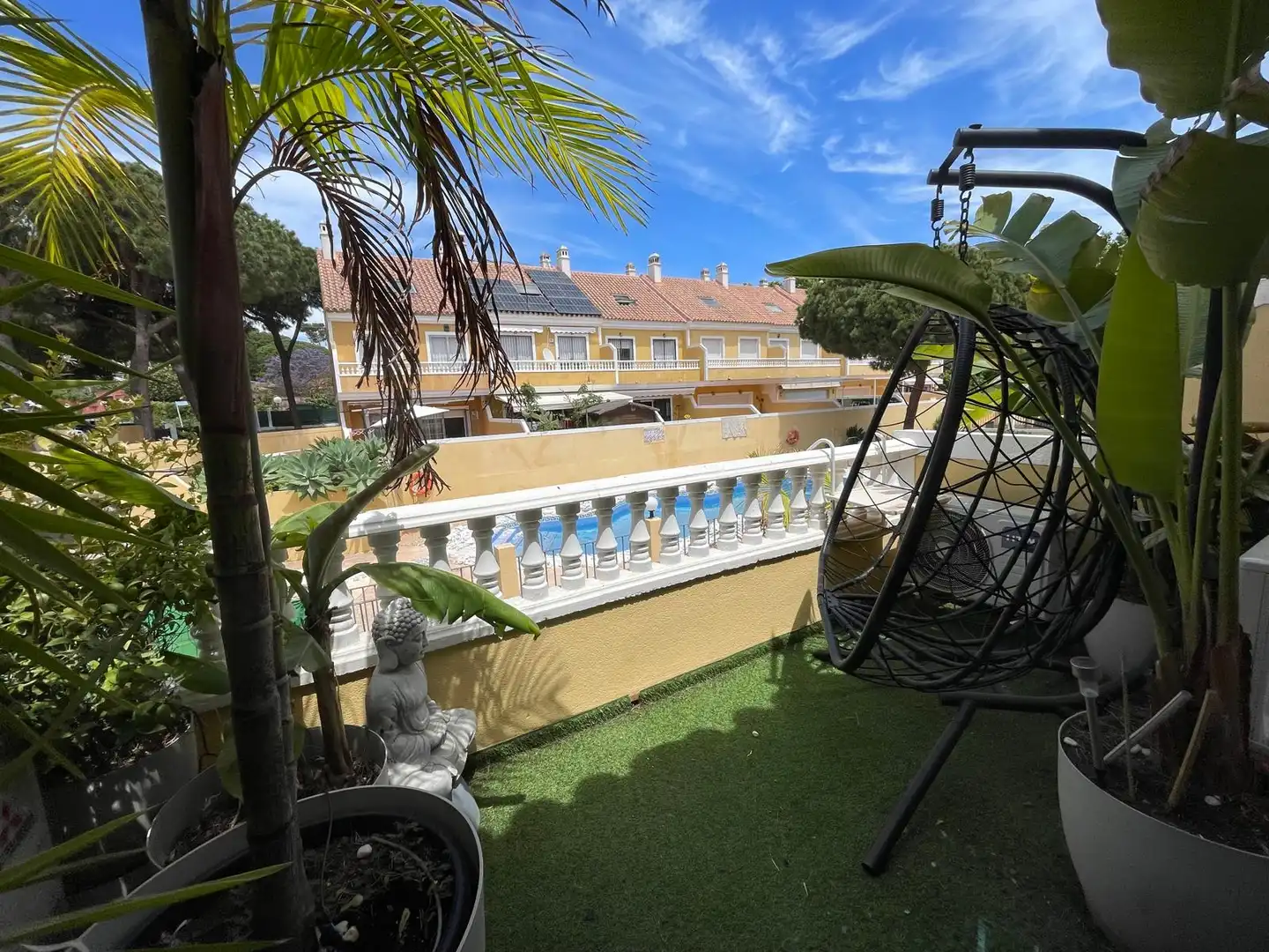 Terrassa de Casa adosada en venda en Mijas amb Aire condicionat, Jardí privat i Terrassa