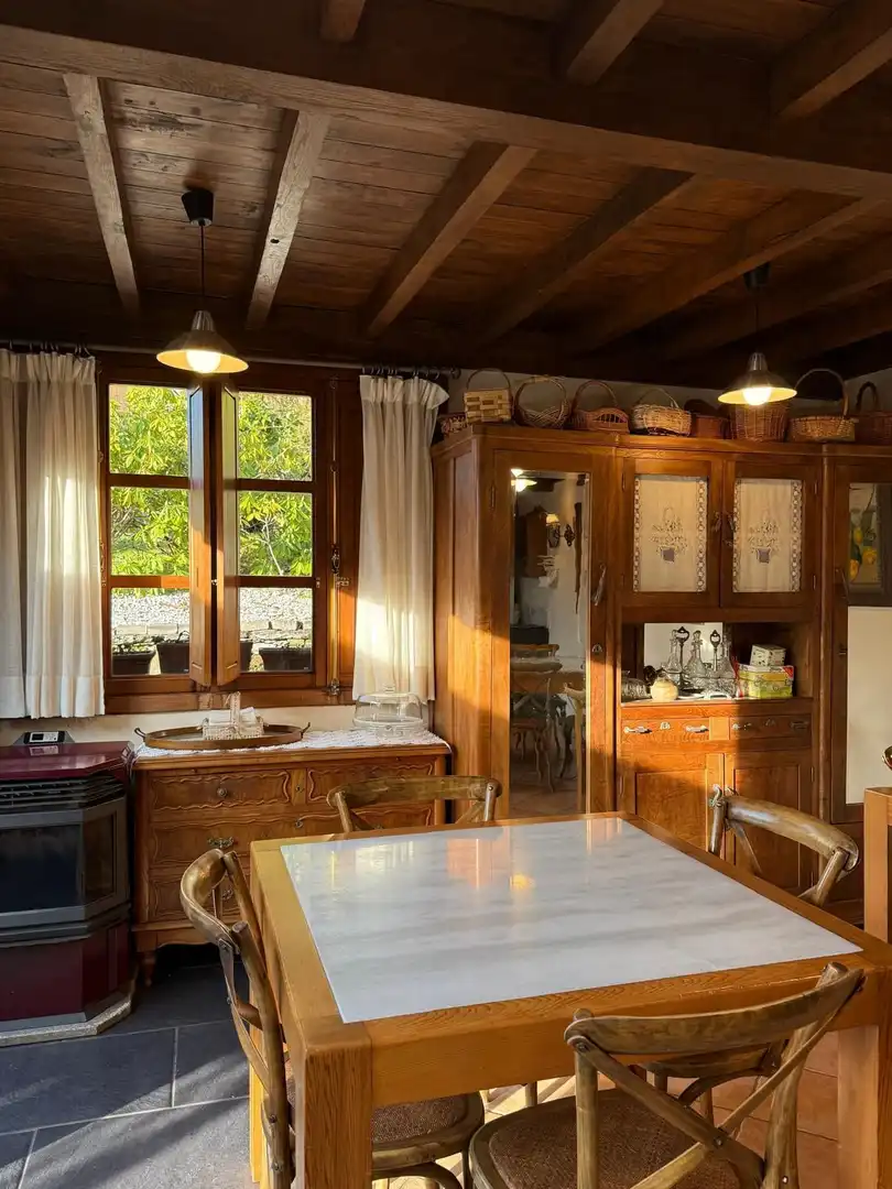Cocina de Finca rústica en venta en Monfero con Calefacción, Jardín privado y Amueblado