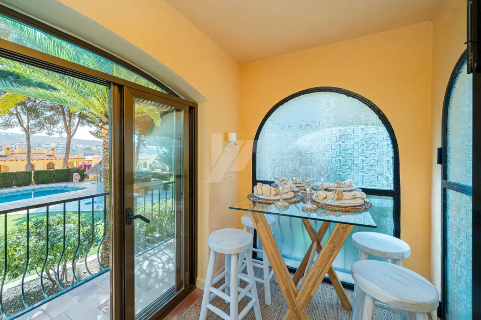 Terrassa de Apartament en venda en Moraira amb Aire condicionat, Calefacció i Jardí privat