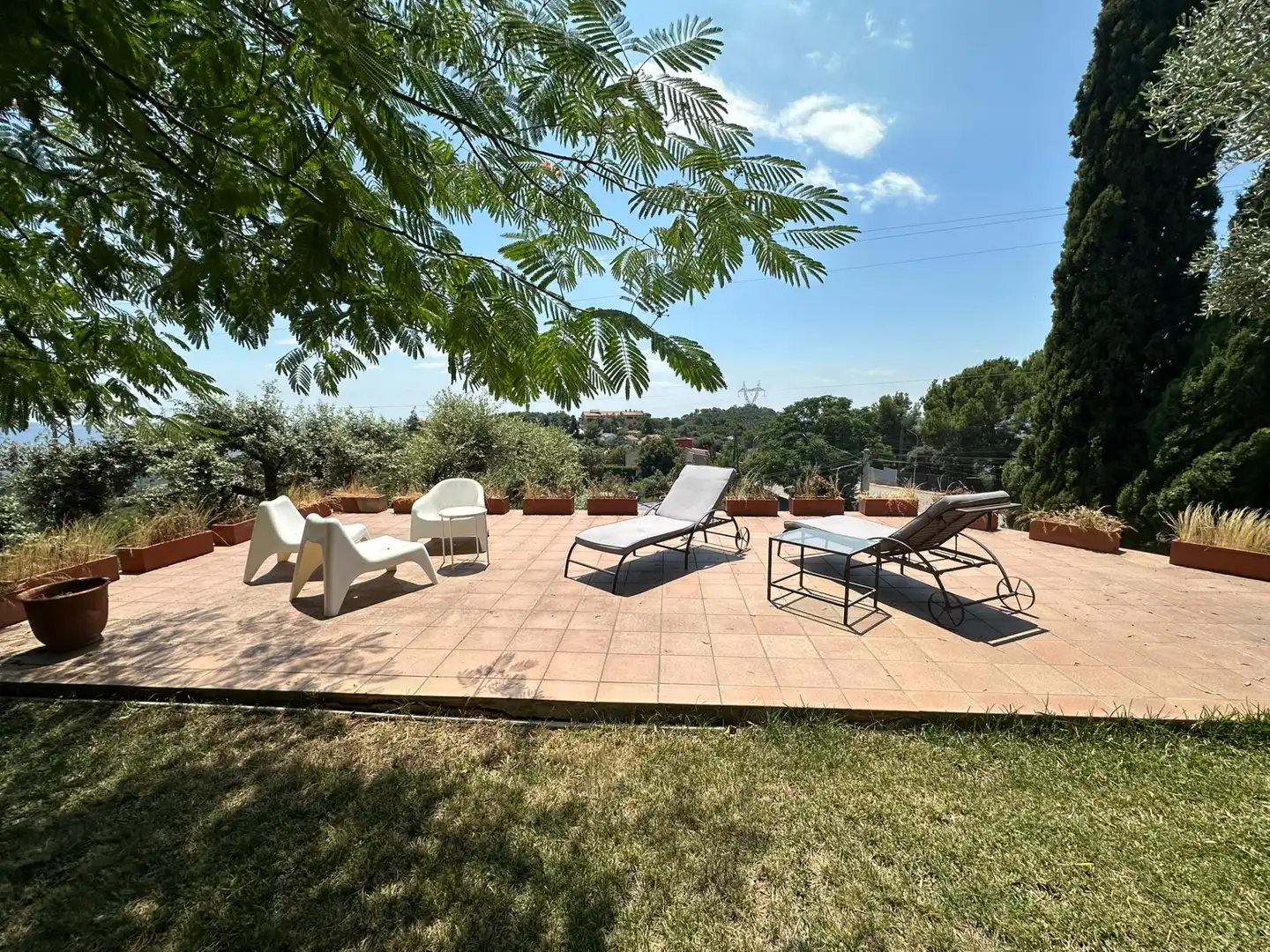 Terraza de Casa o chalet en venta en L'Ametlla del Vallès con Aire acondicionado, Jardín privado y Parquet