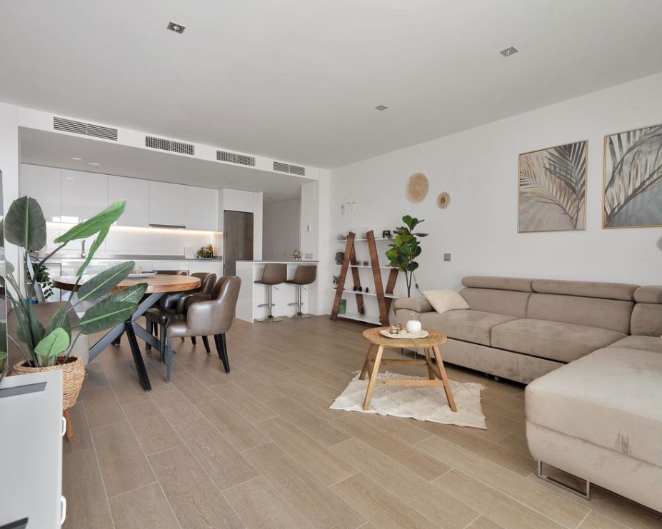 Living room of Flat for sale in Benalmádena  with Terrace, Furnished and Oven