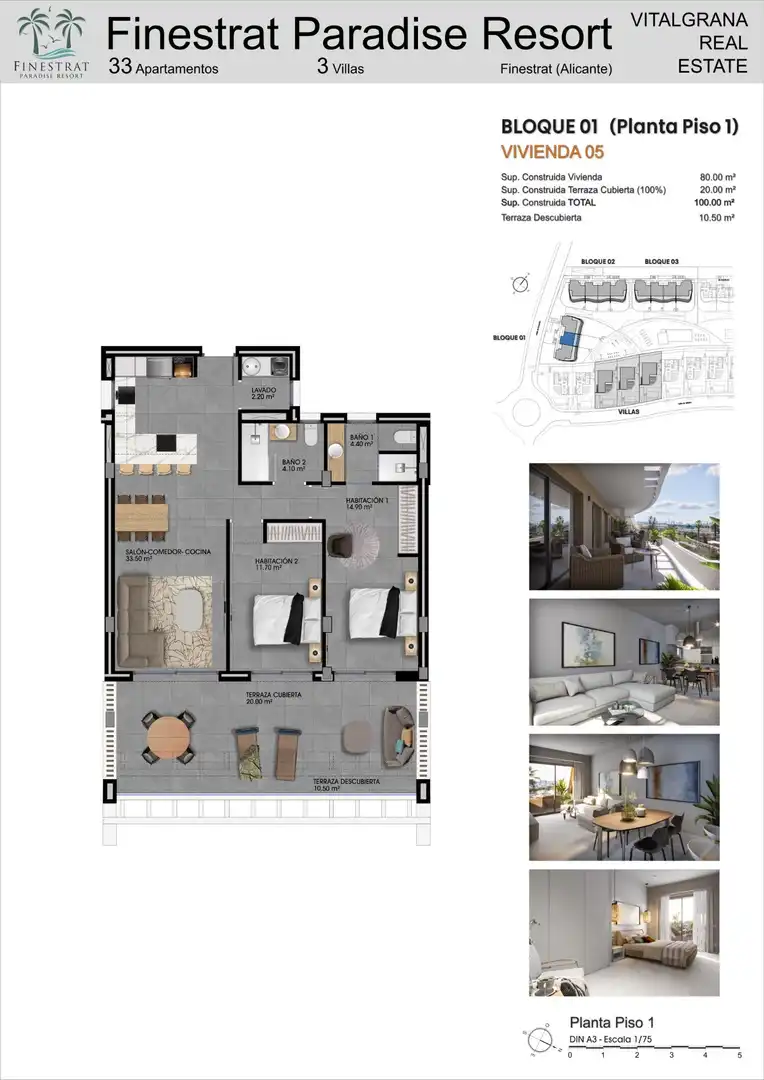 Appartement compact avec piscine à vendre à Balcón de Finestrat - Terra Marina, imagen 18