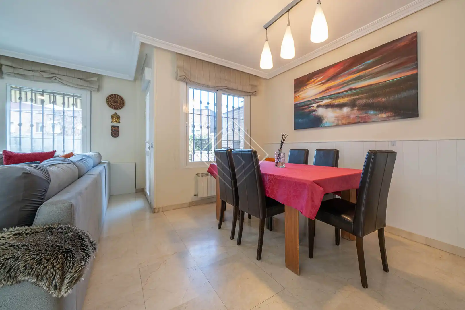 Comedor de Casa adosada en venta en Pozuelo de Alarcón con Aire acondicionado, Jardín privado y Terraza