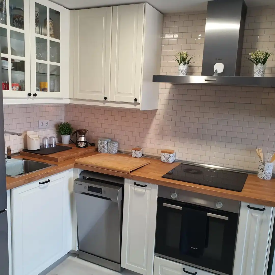 Cuina de Apartament de lloguer en La Pobla de Farnals amb Jardí privat