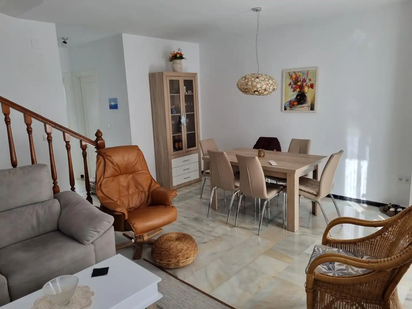 Menjador de Casa o xalet de lloguer en Algarrobo amb Aire condicionat, Calefacció i Terrassa