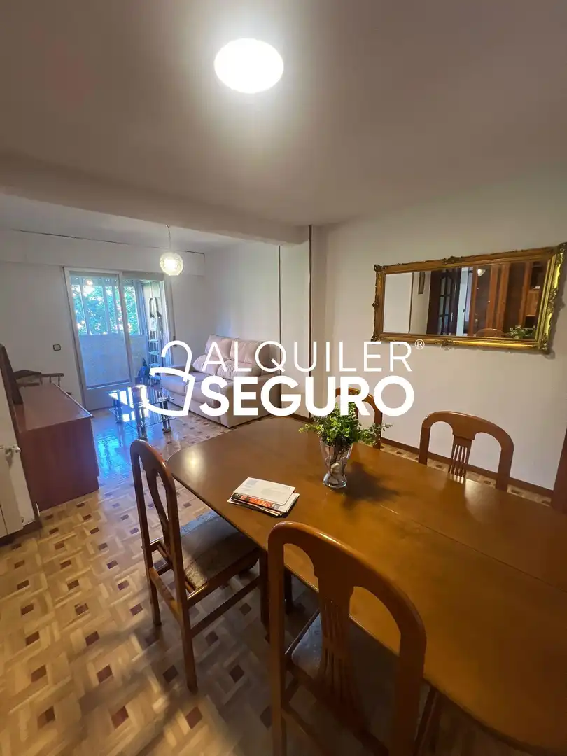 Dining room of Flat for rent in Madrid  with Heating, Terrace and Furnished