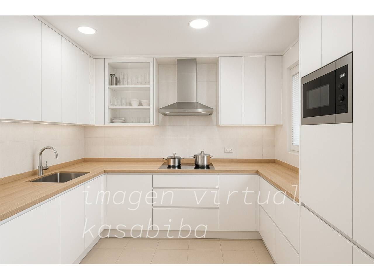 Kitchen of Duplex for sale in  Valencia Capital  with Air Conditioner, Heating and Terrace