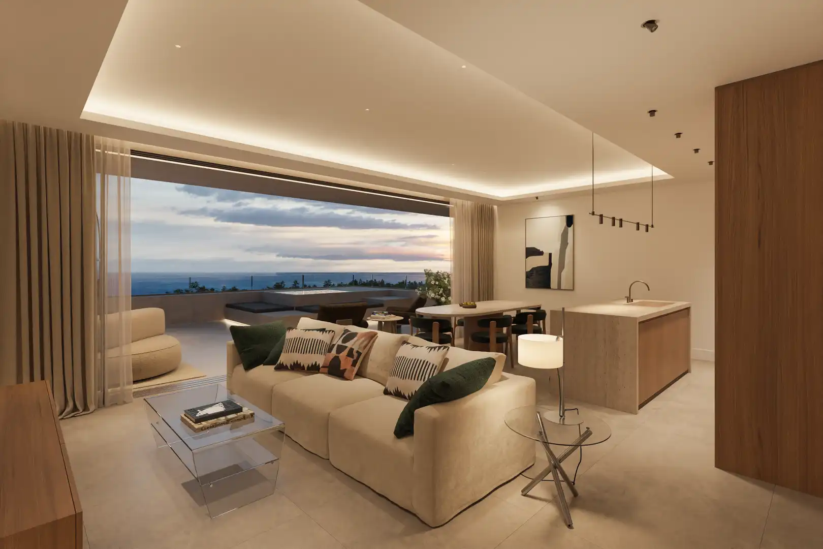 Sala d'estar de Apartament en venda en Benalmádena amb Aire condicionat, Terrassa i Piscina